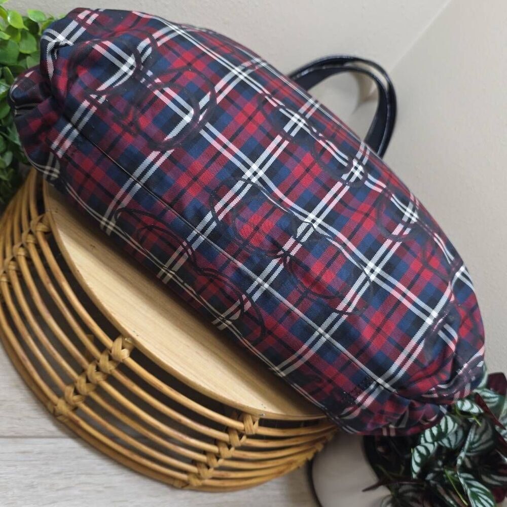 Coach Poppy Signature Tartan Glam Tote - Picture 10 of 16